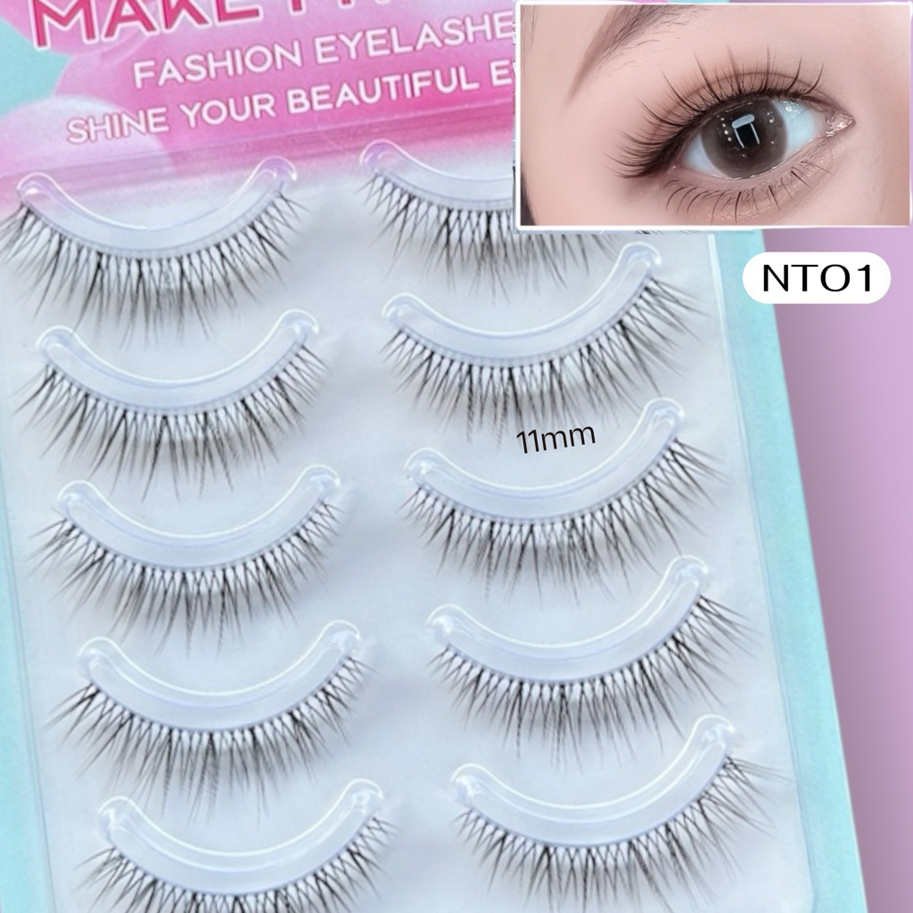 ขนตาปลอม  makemyeye ขนตาปลอมธรรมชาติ 5 คู่ Eyelashes เครื่องสำอาง