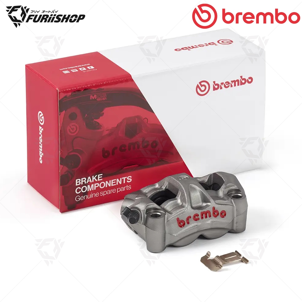 ปั๊มเบรคล่าง Brembo Stylema 100 mm. เทาโลโก้แดง