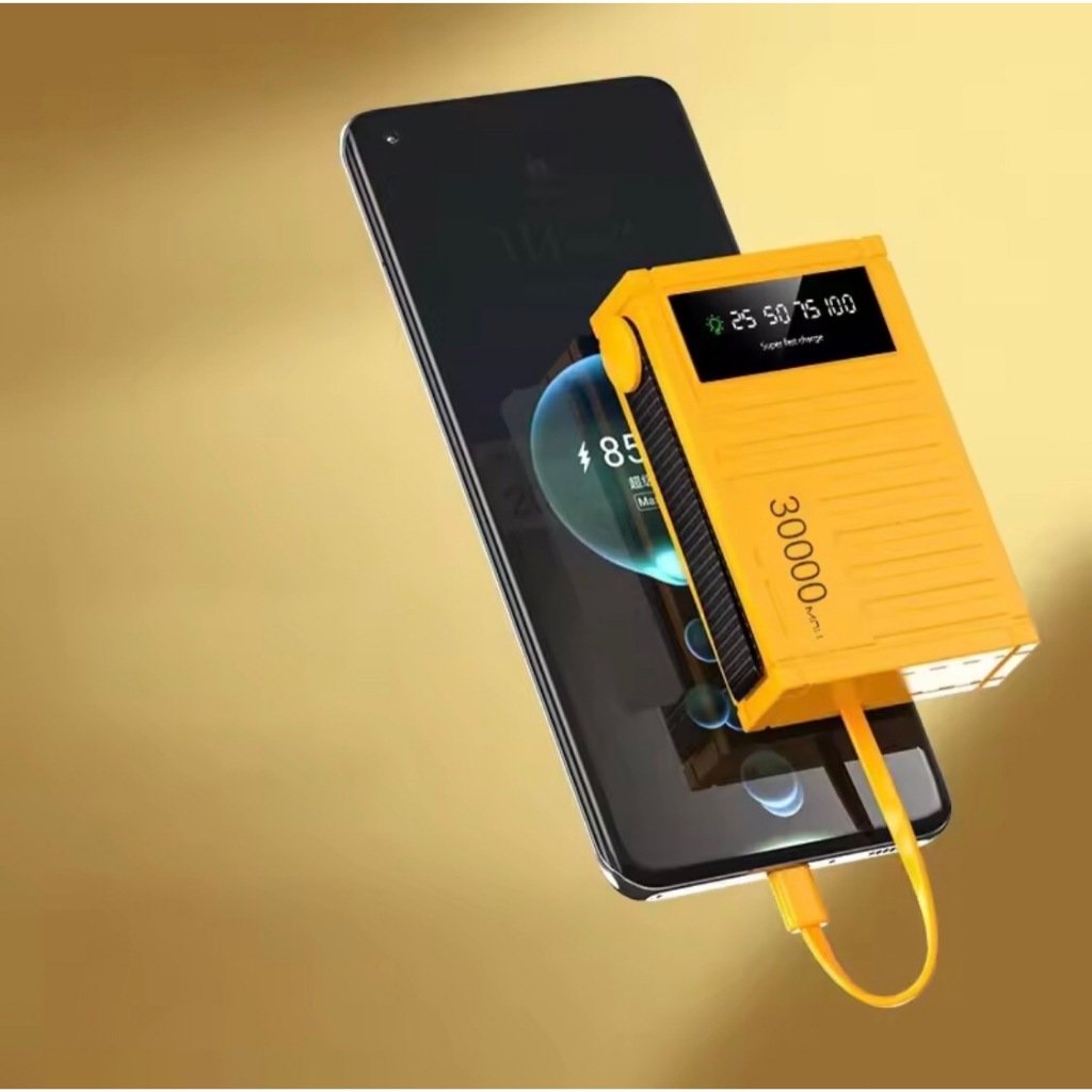 แบตสำรอง 30000mAh รุ่น 66W ชาร์จเร็ว 4 เส้น สายชาร์จในตัว 30000mAh พร้อมไฟ LED แสดงสถานะแบตเตอรี่ - รูปที่ 5