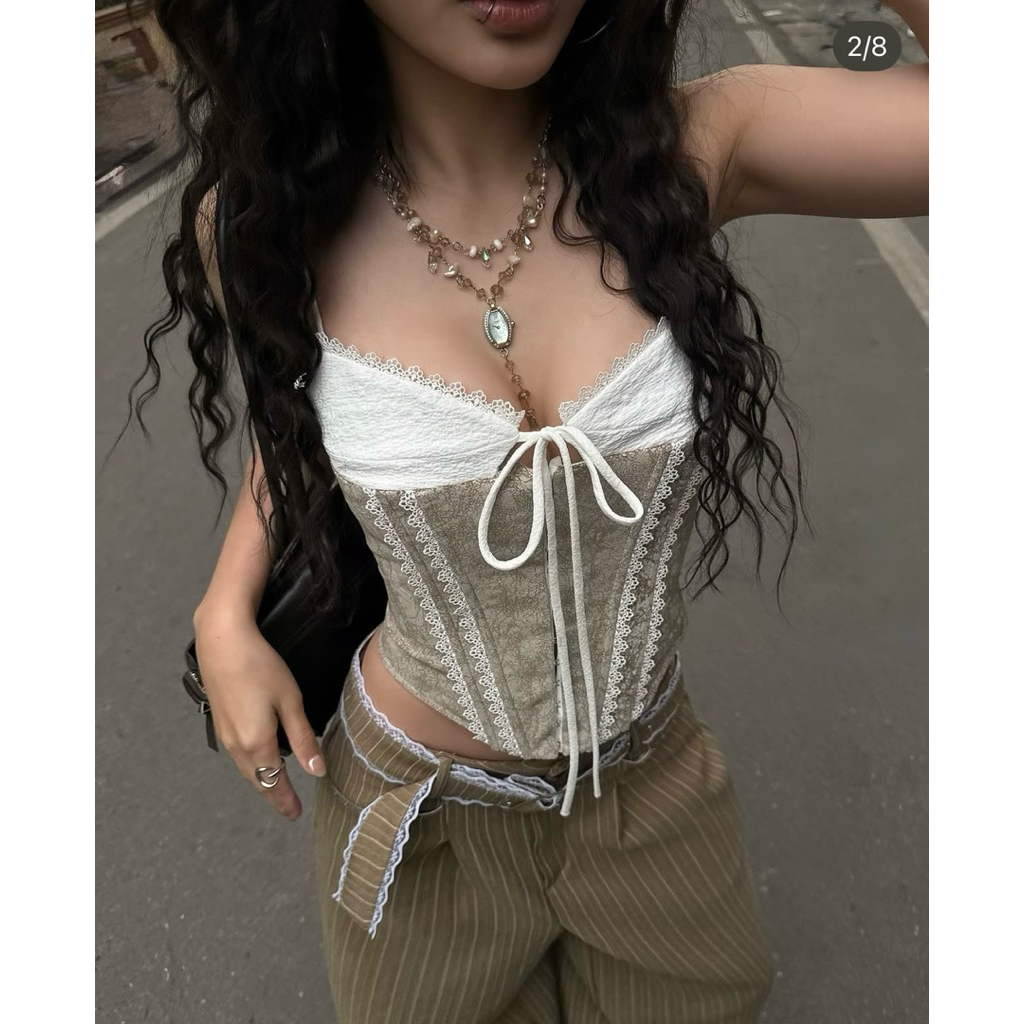 Used Aiai_official Lace Jenny Corset Top Size S