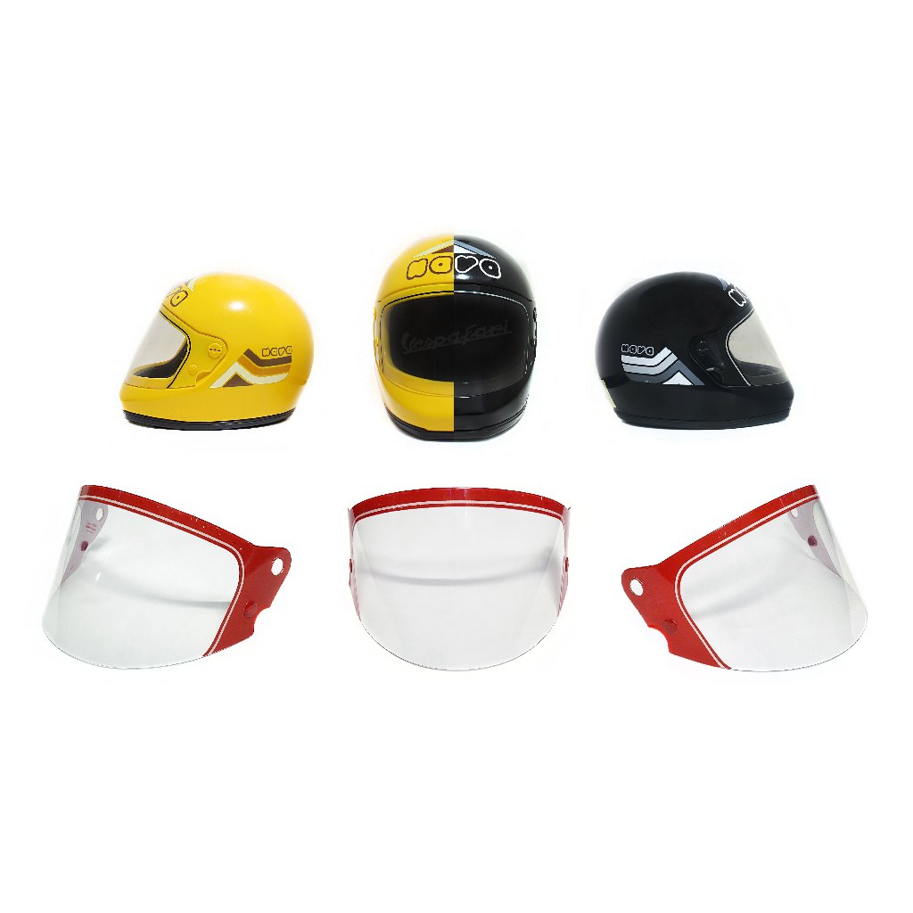 NAVA SHIELD FOR NAVA 2 RED/หมวกกันน็อค นาวา/NAVA HELMET/VESPA/LAMBRETTA/VESPAFARI