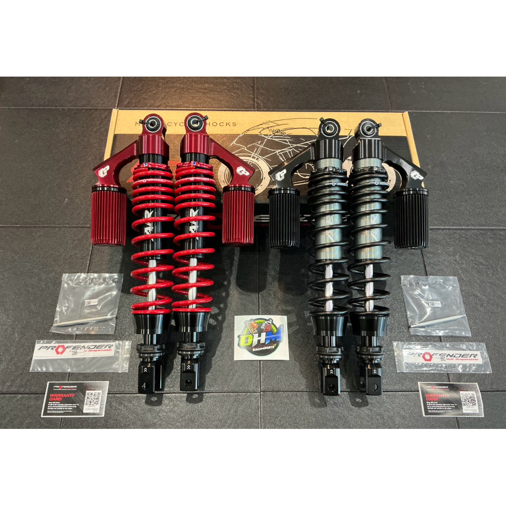 โช๊คหลัง Profender รุ่น Air-Series สำหรับ Forza300/350 เเละ Adv350 เท่านั้น ความสูง400มิล รับประกันเเตกรั่ว จากโรงงาน1ปี