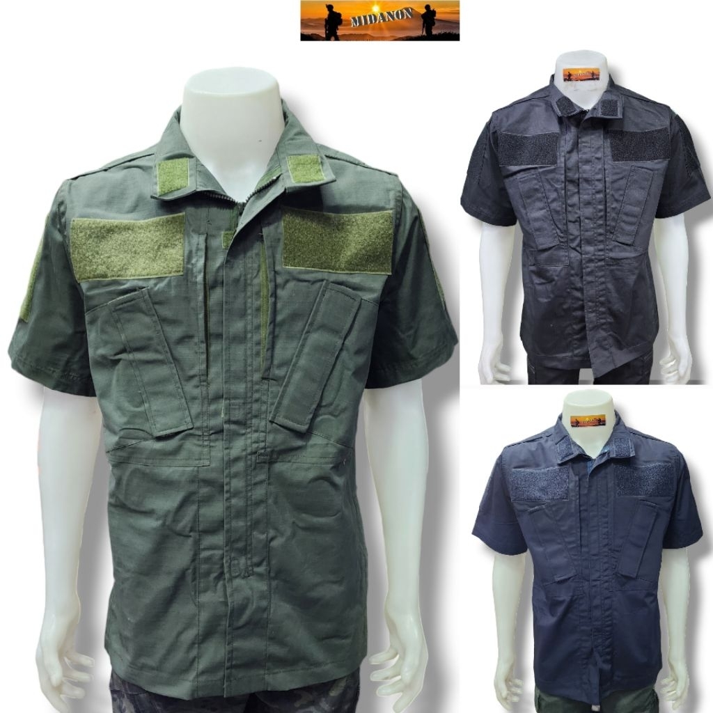 เสื้อแจ็กเก็ตแขนสั้น เสื้อตุ๊กกระเป๋าเฉียงแขนสั้น เสื้อตุ๊กแกแขนสั้น เกรดไทย