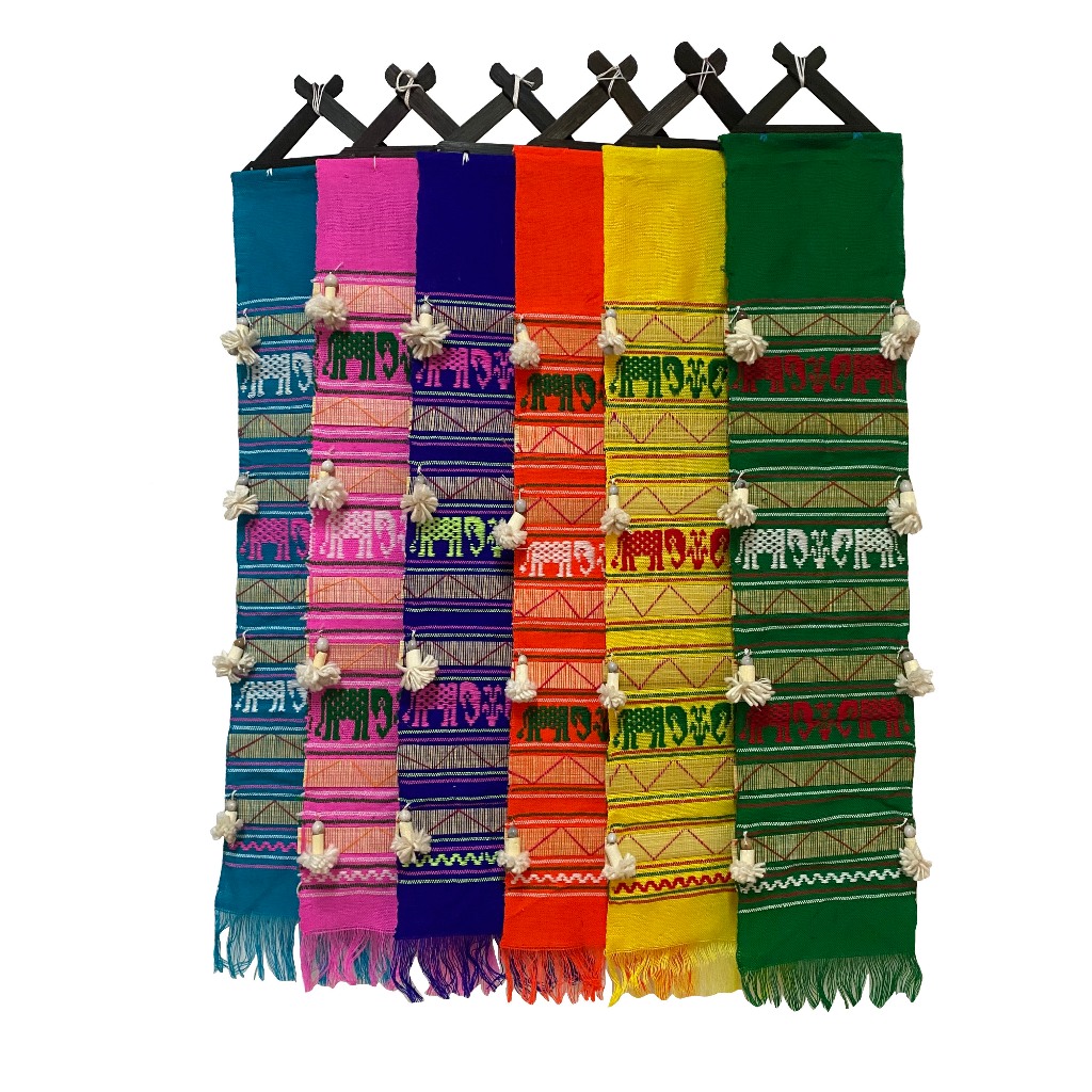 ตุงจิ๋ว ตุงล้านนา ลายช้าง ธงพื้นเมือง (ขนาด 5×23-25 นิ้ว) ผ้าทอมือ ชาวไทลื้อ ทำเอง ถูกชัวร์ ใช้ประดับในงานพิธีต่าง ๆ