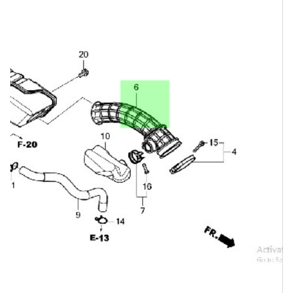 คอท่ออากาศ Honda CRF300L