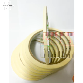 (1ม้วน) เทปกระดาษกาวย่น หน้ากว้าง 1นิ้ว ยาว 20หลา แกน 3 นิ้ว หนา 150ไมครอน Masking tape