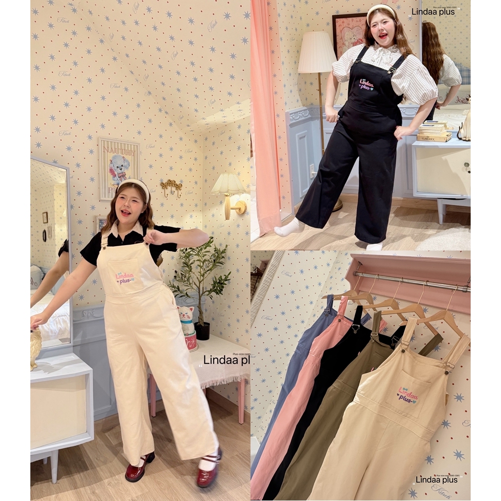 เอี้ยมยีนส์ สม๊อคช่วงเอวเข้ารูป อะไหล่เข้าชุดสุดๆไม่รั้งเป้าแน่นอน ใส่ไปคาเฟ่ ถ่ายรูปชิวๆ แนะนำเลยจร้า พลัสไซส์ LP