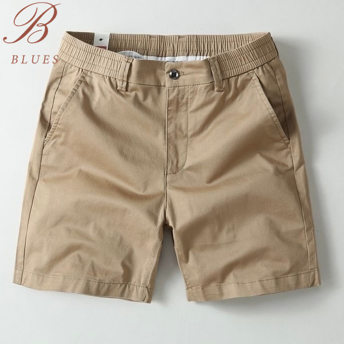 B BLUES กางเกงขาสั้นผู้ชาย เอวยางยืด กางเกง ขาสั้น ชาย ผ้ายืด
