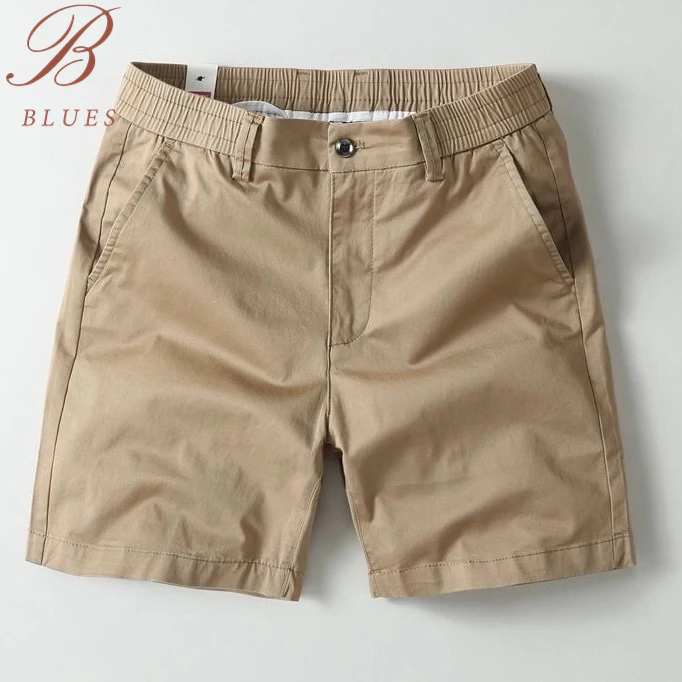 B BLUES กางเกงขาสั้นผู้ชาย เอวยางยืด กางเกง ขาสั้น ชาย ผ้ายืด