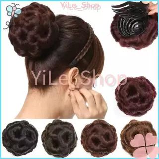 [CODจัดส่งจากไทย]มวยผมสังเคราะห์เกล้าดอกไม้ หน่อวิกผม กระเป๋ากิ๊บติดผมสําหรับผู้หญิง หางม้ากรงเล็บ คลิปผมเหมือนจริง 5สี