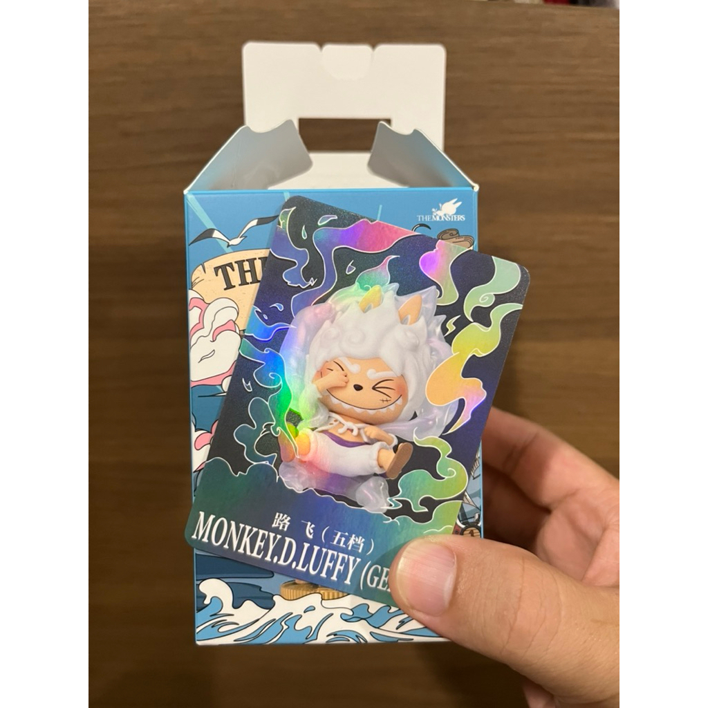🌩️พร้อมส่ง🌩️Popmart Labubu THE MONSTERS × One Piece Series - Luffy Nika (Secret) เช็กการ์ดไม่แกะซอง 