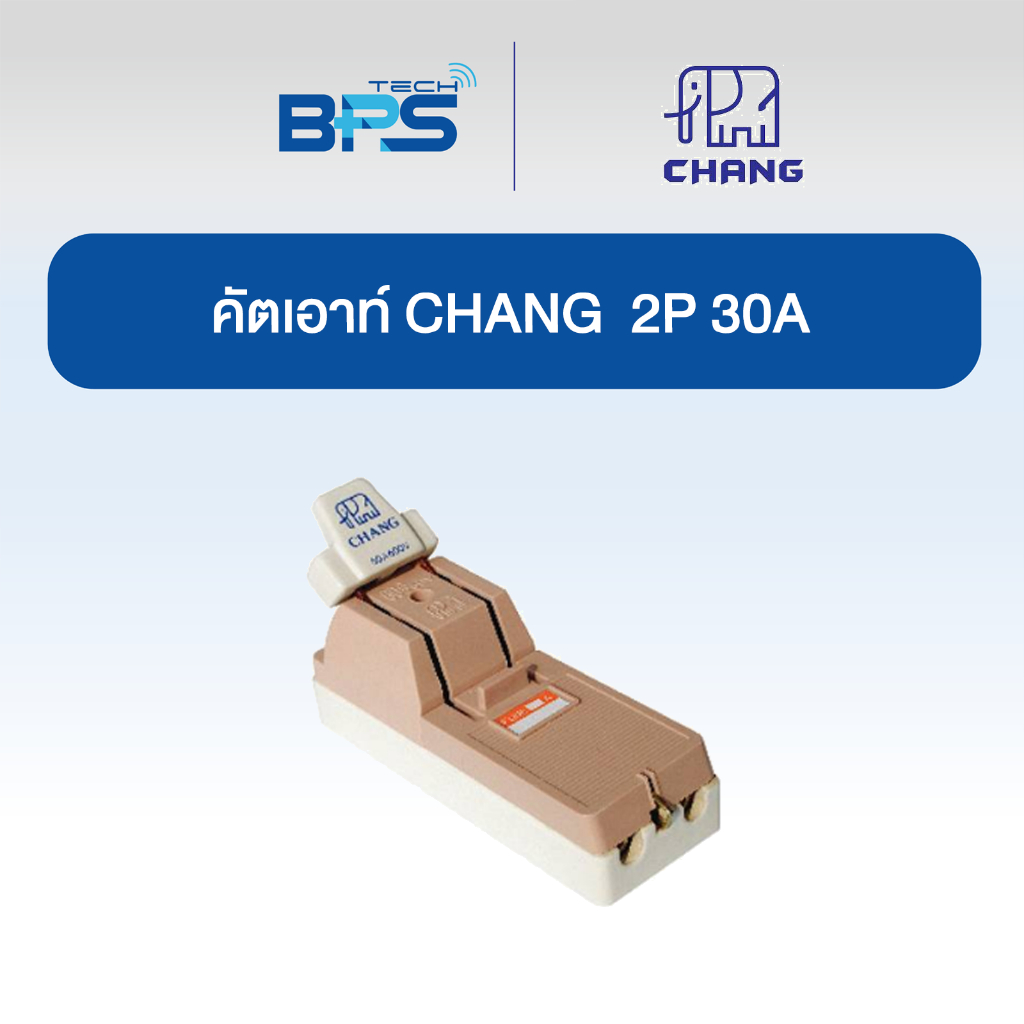 คัตเอาท์ CHANG ช้าง 2P 30/60/100A, คัตเอาท์ 3P 30A  ของแท้ 100% ราคา ถูกที่สุด ดีลบีเคเค แกลเลอรีภาพที่ 2