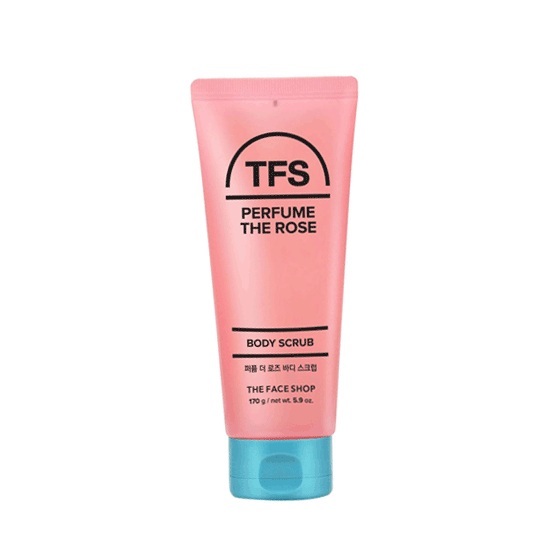 THE FACE SHOP PERFUME THE ROSE BODY SCRUB สครับ ขัดตัว ช่วยผลัดเซลล์ผิว ให้ผิวเนียนนุ่ม กลิ่นกุหลาบ หอมสดชื่น
