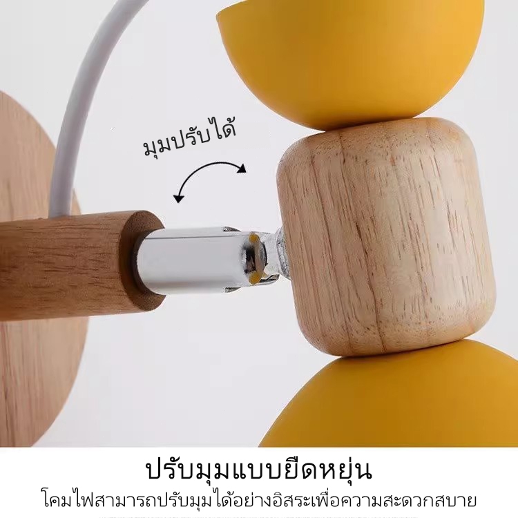 โคมไฟผนัง นอร์ดิก มินิมอล ครีเอทีฟ แสง ห้องนั่งเล่น รูปที่ 2