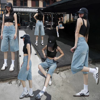 กางเกงยีนส์ 4 ส่วน ทรงตรง รุ่น Maziki Jeans