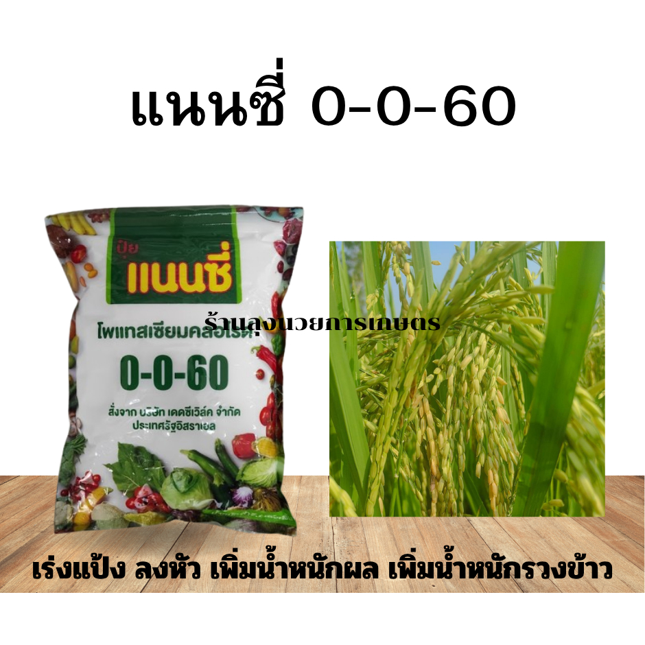 ปุ๋ยเกล็ดแนนซี่ 0-0-60 ขนาด1กิโล(โพแทสเซียมคลอไรด์)   ปุ๋ยเร่งแป้ง เร่งหัว  ทำน้ำหนัก ปรับปรุงคุณภาพ