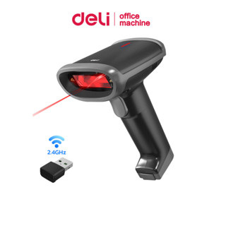 Deli เครื่องสแกนบาร์โค้ด 1D/2D-QR มีสาย/ไร้สาย2.4GHz สำหรับเ…