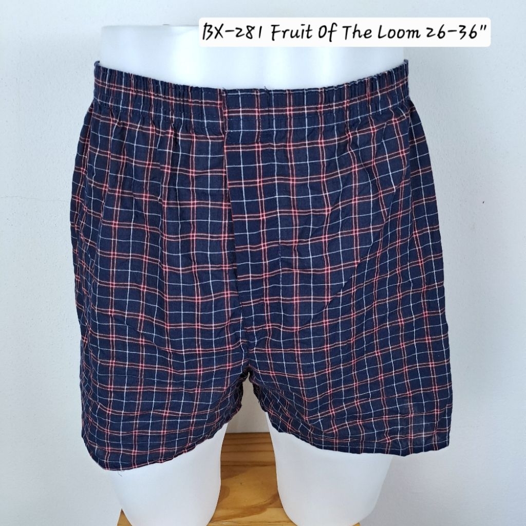 กางเกงบ๊อกเซอร์ boxer แบรนด์มือสอง สภาพดี BX-281 Fruit Of The Loom 26-36"