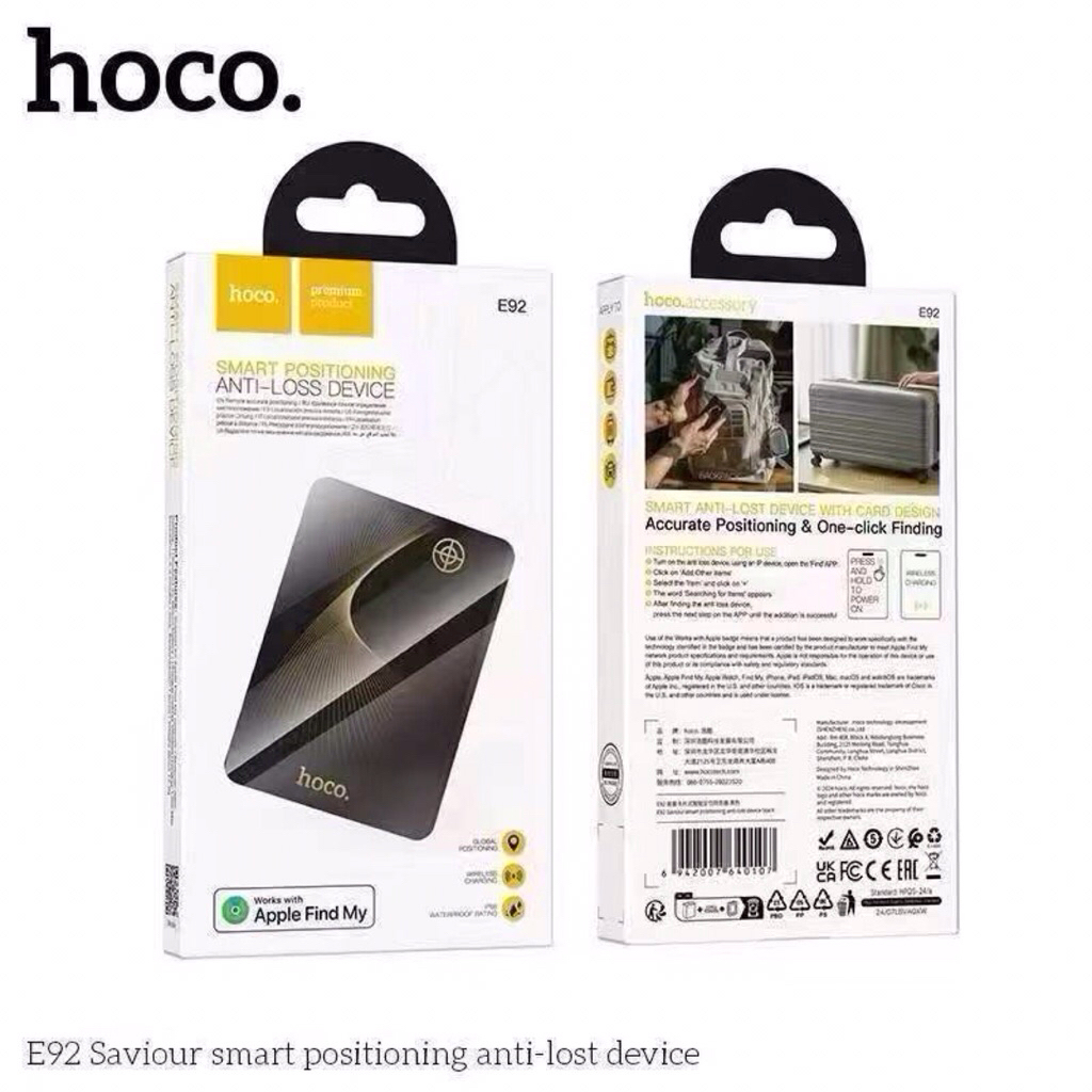 Hoco E92 GPS ติดตามสิ่งของ รูปแบบการ์ด สำหรับ  iOS