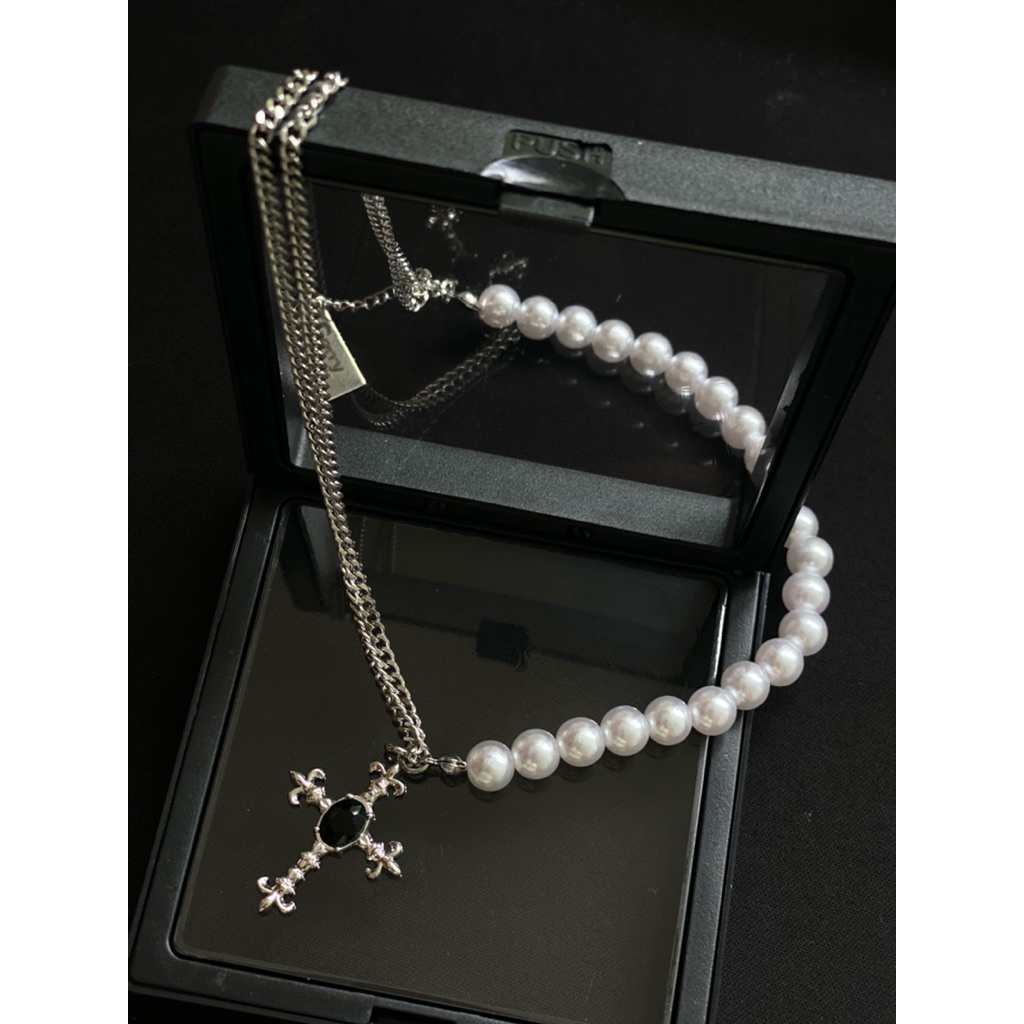 Pearl Cross Necklace