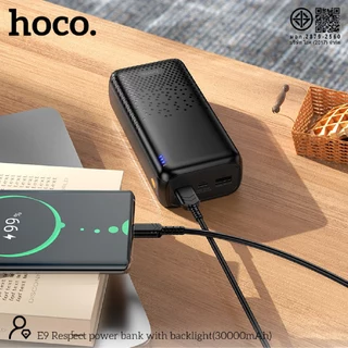 พาวเวอร์แบงก์ ชาร์จเร็ว 4 พอร์ต HOCO A9 B9 E9 10000mAh/20000mAh/30000mAh ไฟ LED 4 ดวง บอกปริมาณแบตเตอรี่