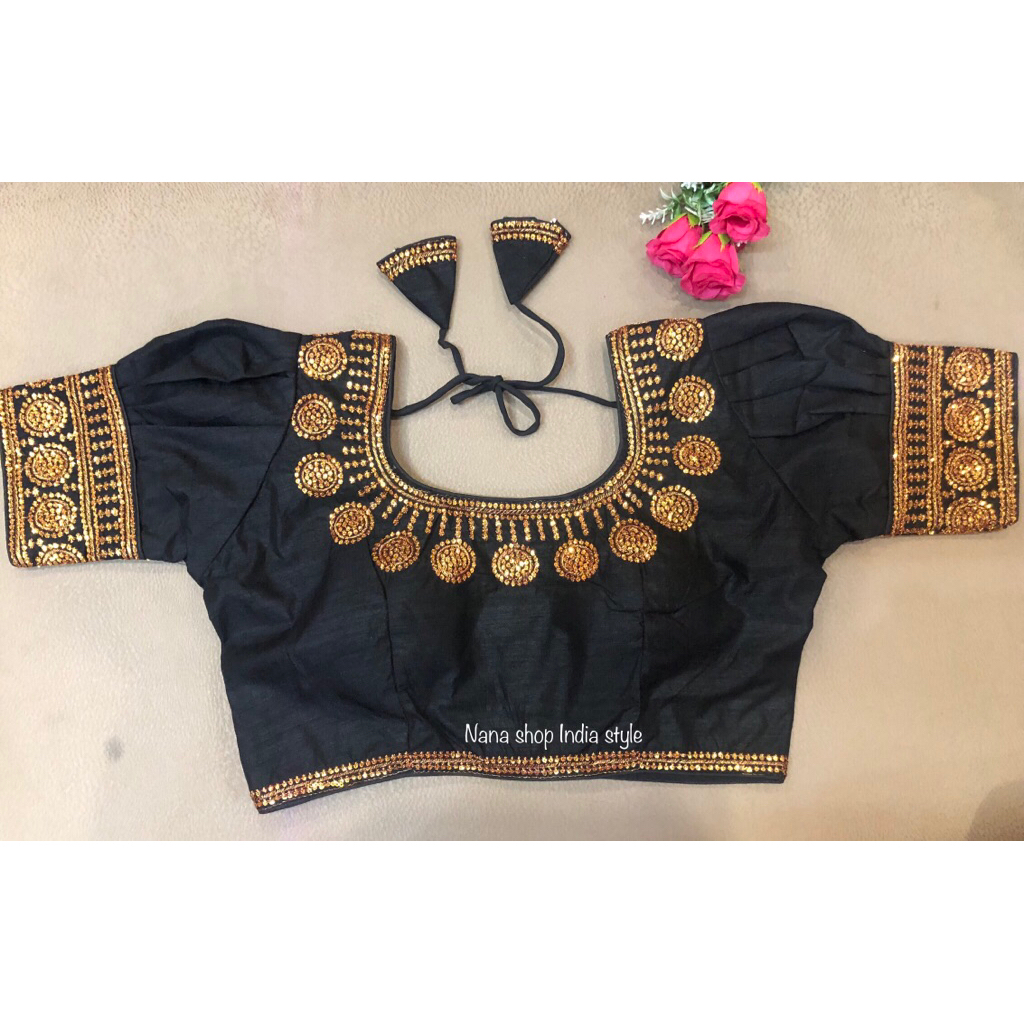 👑เสื้อเบลาส์ เสื้อครอปอินเดียแขนตุ๊กตา ทรงน่ารัก พร้อมส่ง อ่านรายละเอียดก่อนสั่งซื้อ - รูปที่ 6