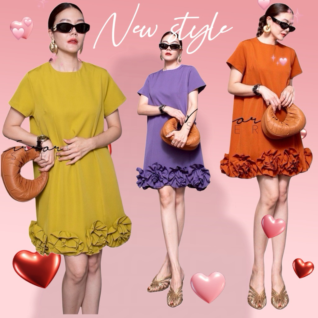 Mirrorsister 50505.3 เดรสแขนสั้นทรงเรียบง่ายแต่ใส่แล้วโก้