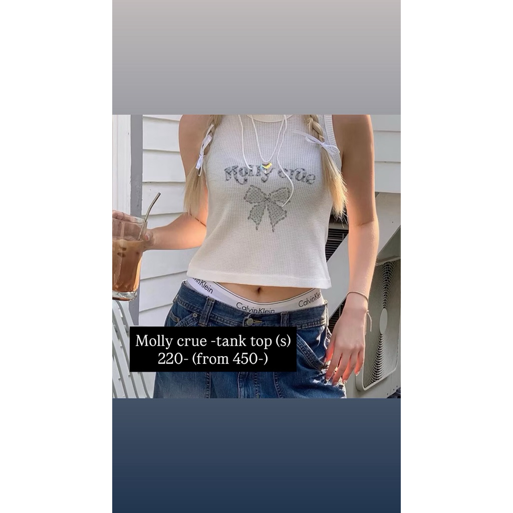 molly crue - ribbon tank top (s)