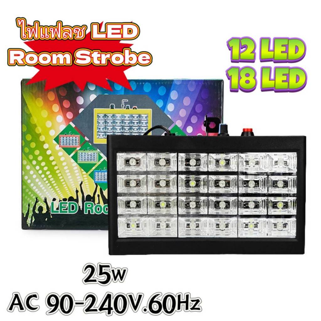 ไฟแฟลช Eyourlife ไฟแฟลช 12 LED 220วัตต์ RGB ไฟเวทีดิสโก้ DJ ไฟเวทีพร้อมเสียงเปิดใช้งาน แสงไฟพื้นหลังสำหรับงานแต่งงาน KTV