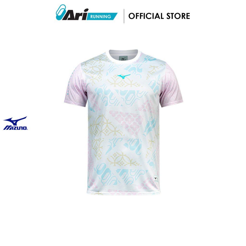 MIZUNO X ARI RUNNING TEE - WHITE (J2SAB0A177) เสื้อวิ่ง MIZUNO X ARI สีขาว