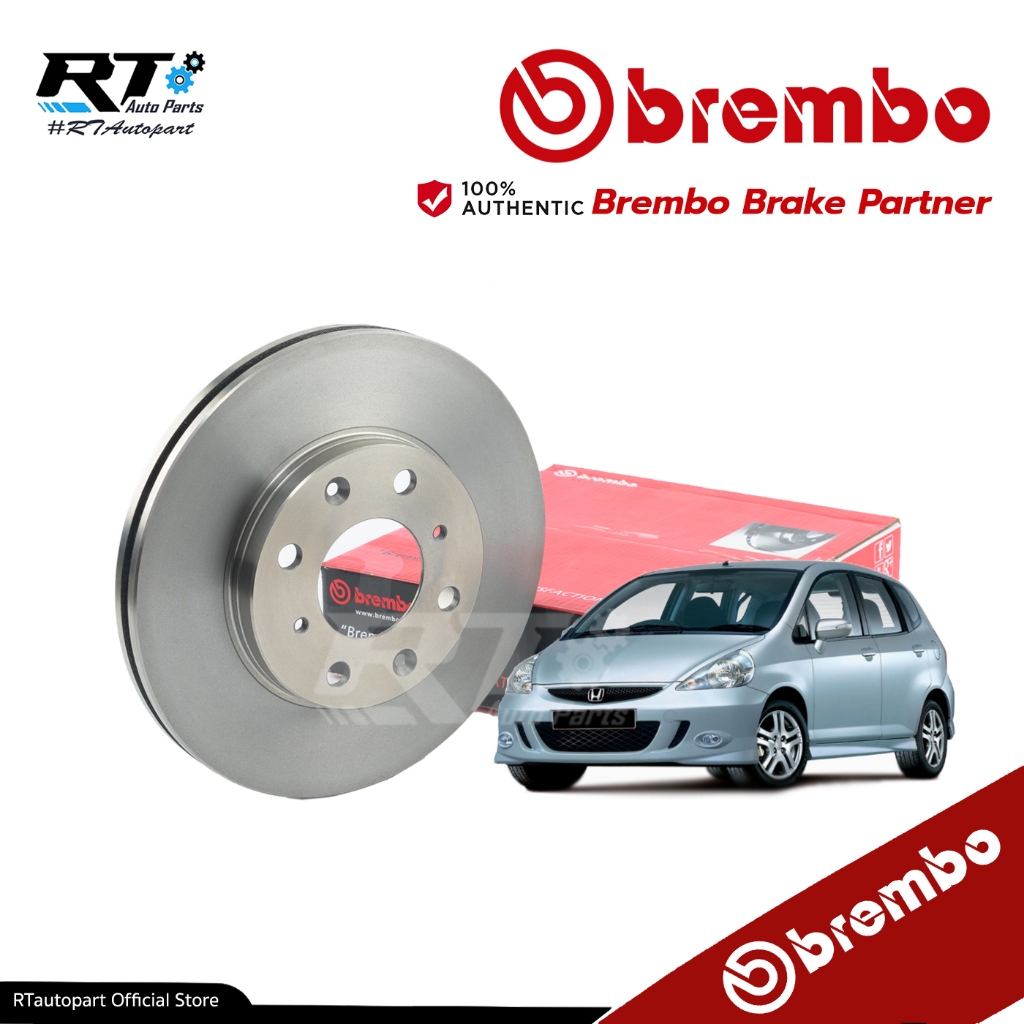 Brembo จานดิสเบรคหน้า Honda Jazz GD City ZX ปี03-07 / จานดิสเบรค จานเบรค แจ็ส ซิตี้ / 09 9554 10