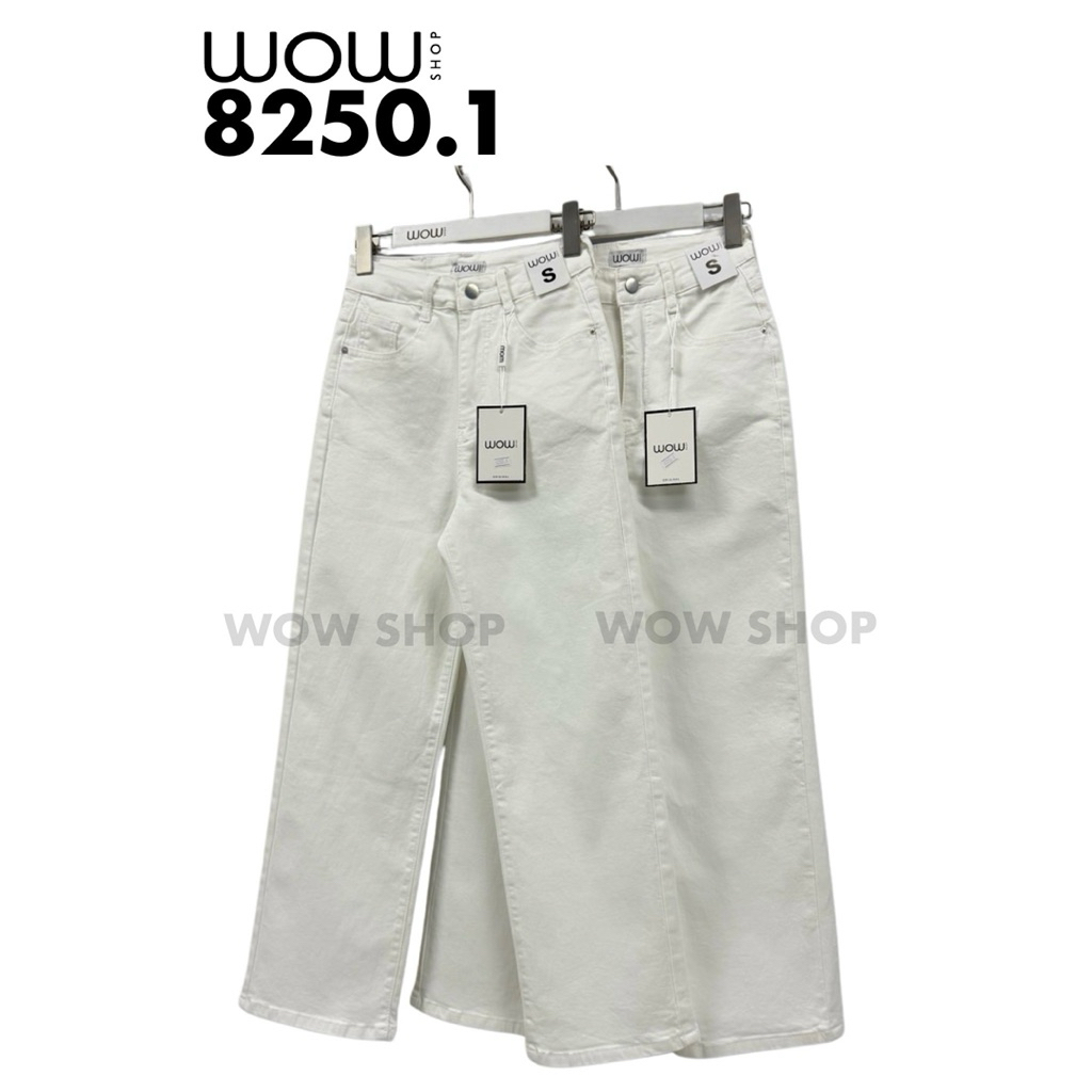 WOW8250.1 ขากระบอกตรง สีขาวละมุน ผ้ายืด