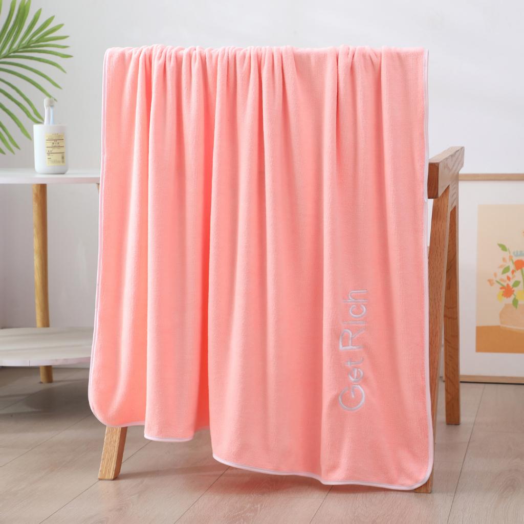 YJY-01/02 【มี 2 ขนาดให้เลือก】ผ้าเช็ดตัวนาโนรุ่น GetRich  สีพื้น ผ้าขนหนูนาโนซับน้ำดี แห้งไวมาก ผ้าไมโครไฟเบอร์ - รูปที่ 4