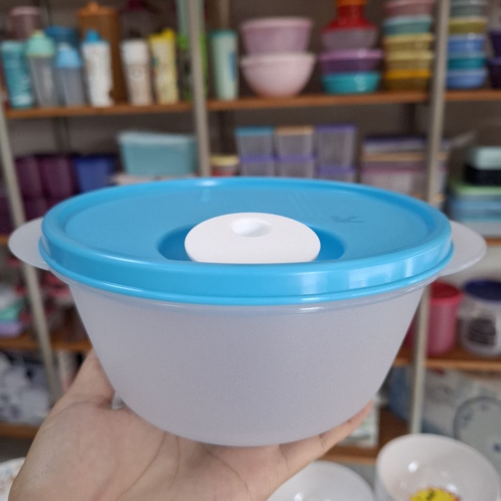 Tupperware ถ้วยคริสตัลเวฟ กล่องข้าวไมโครเวฟกลม ฝาปิดแน่น กันน้ำหกซึม - รูปที่ 2