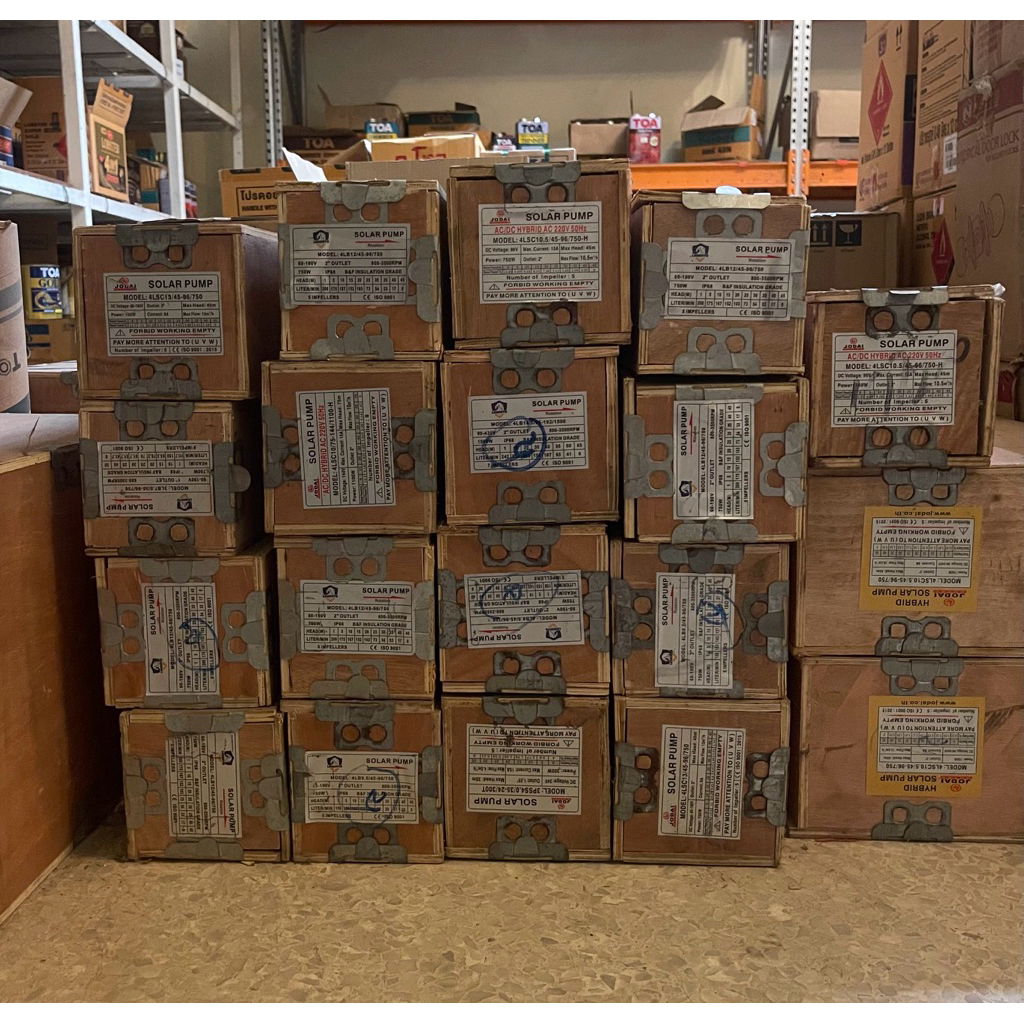 ปั๊มบาดาลโซล่าเซลล์ โจได Jodai 300, 550, 750, 1100, 1500, 2200w