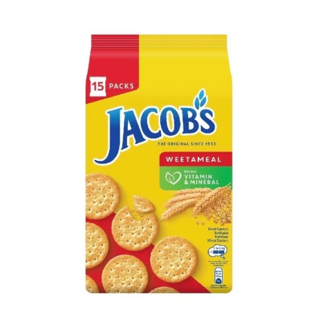 Jacob's WEETAMEAL Crackers On-The-Go Pack ขนมปังกรอบ จาคอบส์ วีต้ามีล 418 กรัม