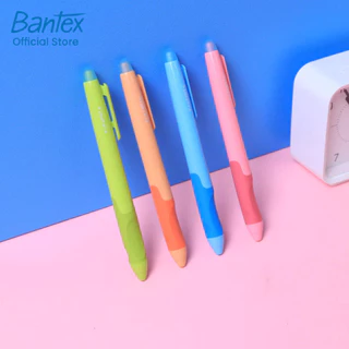 Bantex ปากกาหมึกเจล ลบได้ เส้น 0.5 มม. หมึกดำ น้ำเงิน ด้ามพลาสติกนุ่ม จับถนัดมือ เขียนง่าย Gel Pen