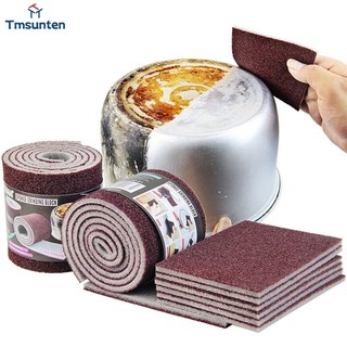 🛒ฟองน้ำขจัดสนิม บล็อกฟองน้ําล้างจาน ทําความสะอาดหม้อ Tmsunten