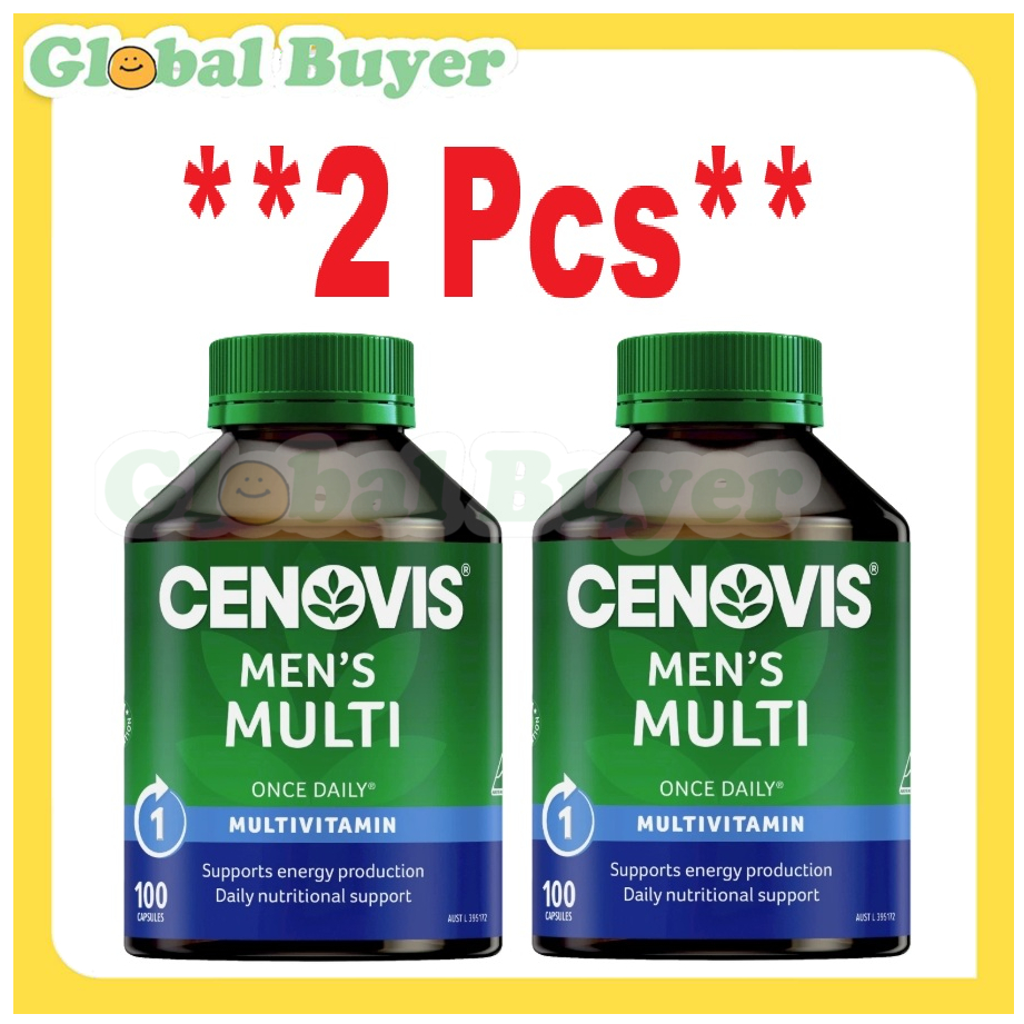 【 EXP 06/2026 】**2 Pcs** Cenovis Men's Multi 100 Capsules Once Daily Mens Health Multivitamin Vitamins
