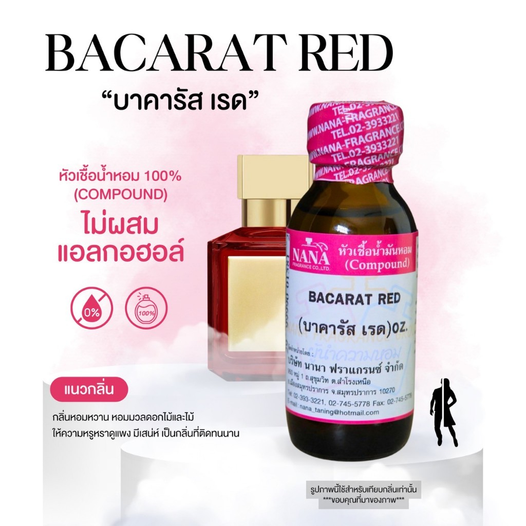 หัวเชื้อน้ำหอม 100% กลิ่นบาคารัส เรด(BACARAT RED)