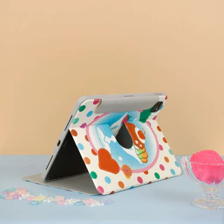 LAONGMOON เคสไอแพดหมุนได้ 360° แบบฝาพับ พิมพ์ลาย Lucky Girl Collection ipad case ใส่ปากกาได้