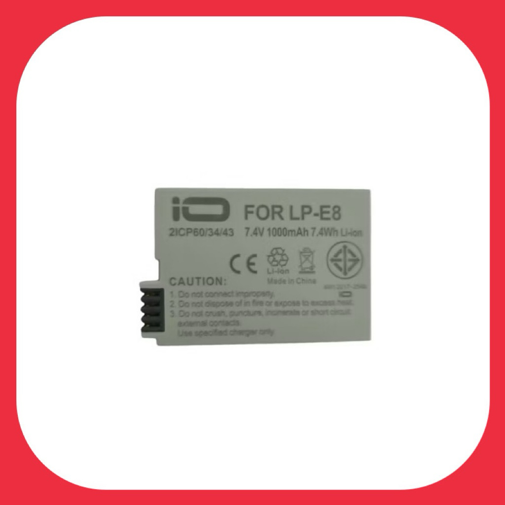 แบตเตอรี่กล้อง แคนนอน รหัสLP-E8/Canon Battery LP E8 Canon LP-E8 LPE8 Battery แบตคุณภาพเทียบเท่าใช้กั