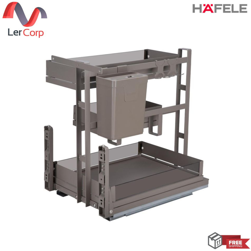 (Hafele) ชุดตะแกรง สีแชมเปญ สำหรับตู้กว้าง 400 มม. (495.35.156)