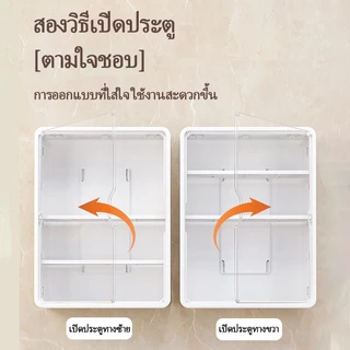 โปร่งใส ตู้ยาสามัญประจำบ้าน ติดผนัง กล่องเก็บของ ชั้นวางของ กล่องเก็บของ สินค้าของแท้คุณภาพดีจัดระเบียบเก็บยาให้เป็นที่