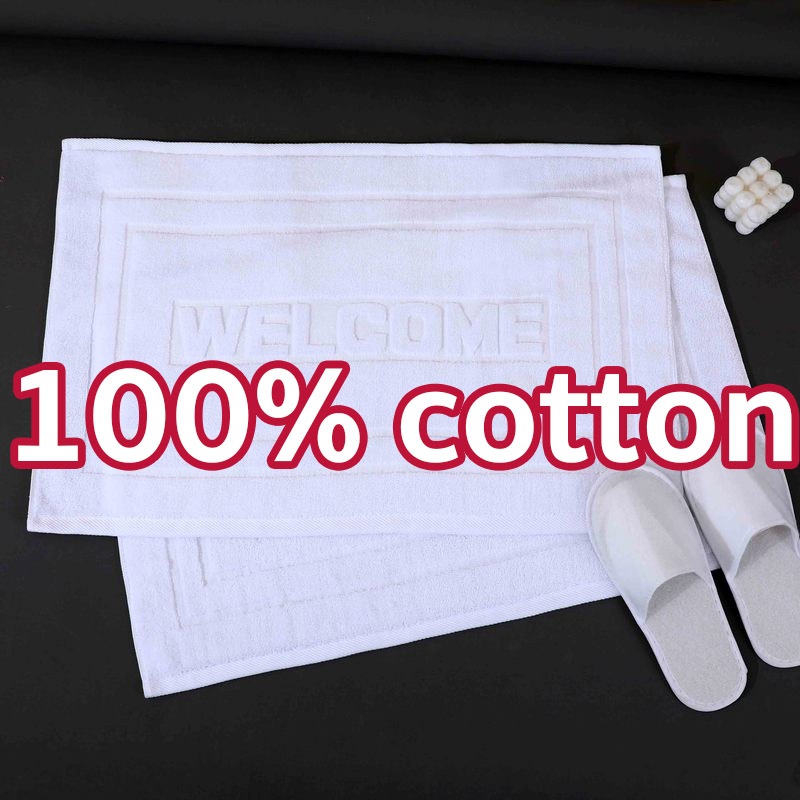 ราคาส่ง ผ้าเช็ดเท้าโรงแรม ผ้าฝ้าย100% 45x70cm 8ปอนค์