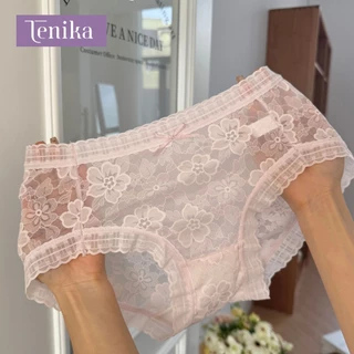 TENIKA กางเกงในผู้หญิง เกงในลูกไม้ ผู้หญิง เซ็กซี่ กางเกงชั้นใน (3 Set) Panties