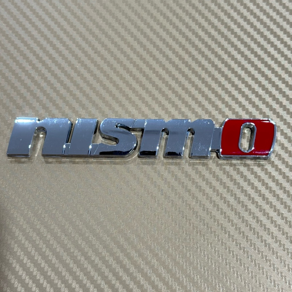 โลโก้ * nismo ติดรถ Nissan งานโลหะ ขนาด* 2 x 12.5 cm ราคาต่อชิ้น