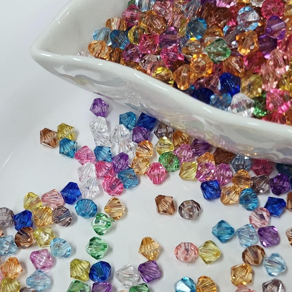 ลูกปัดหินคริสตัล ลูกปัดคริสตัลเพชร 6mm 8mm สำหรับงาน  DIY ทำกำไล