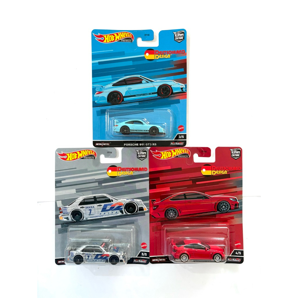 Hot Wheels | PORSCHE GT3 RS | 1994 AMG MERCEDES C-CLASS DTM TOURING CAR | ‘12 MERCEDES-BENZ C63 AMG COUPE BLACK SERIES