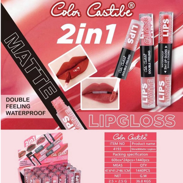 ลิป2หัว 2in1 Color castle 🏰🎠(1 กล่องบรรจุ 24 ชิ้น)